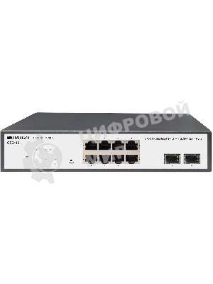 Коммутатор настраиваемый L2 8x1000Base-T, 2x1000Base-X SFP, комплект для установки в 19