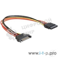 Удлинитель кабеля питания SATA Cablexpert CC-SATAMF-01, 15pin(M)/15pin(F), 30 см