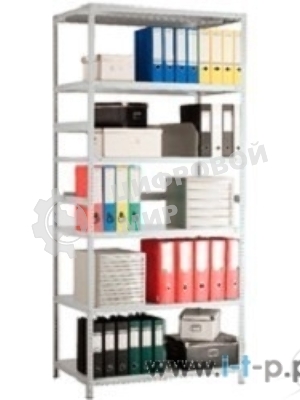 Металлические стеллажи Стеллаж MS 220/100х60/6 (Размеры внешние (ВхШхГ) 2200х1000х600 мм, 6 полок, с единой стойкой)