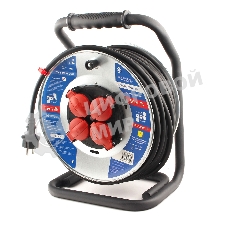 Удл. на мет. катушке “Power Cube” IP44 16А 50м резина 3*2,5мм2 4 роз. с/з