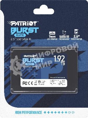Накопитель SSD Patriot Burst Elite, 1.92Tb, SATA, 2.5