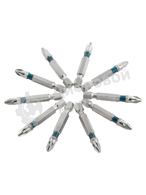 Набор бит Gross PZ2х50, сталь S2, 10 шт.