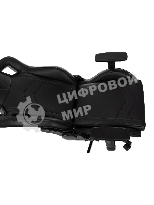 Кресло Knight Gladiator черный, экокожа, 120 кг, механизм качания