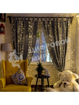 Гирлянда Neon-night Светодиодный дождь из росы 6х3 м, теплый белый, USB + пульт управления