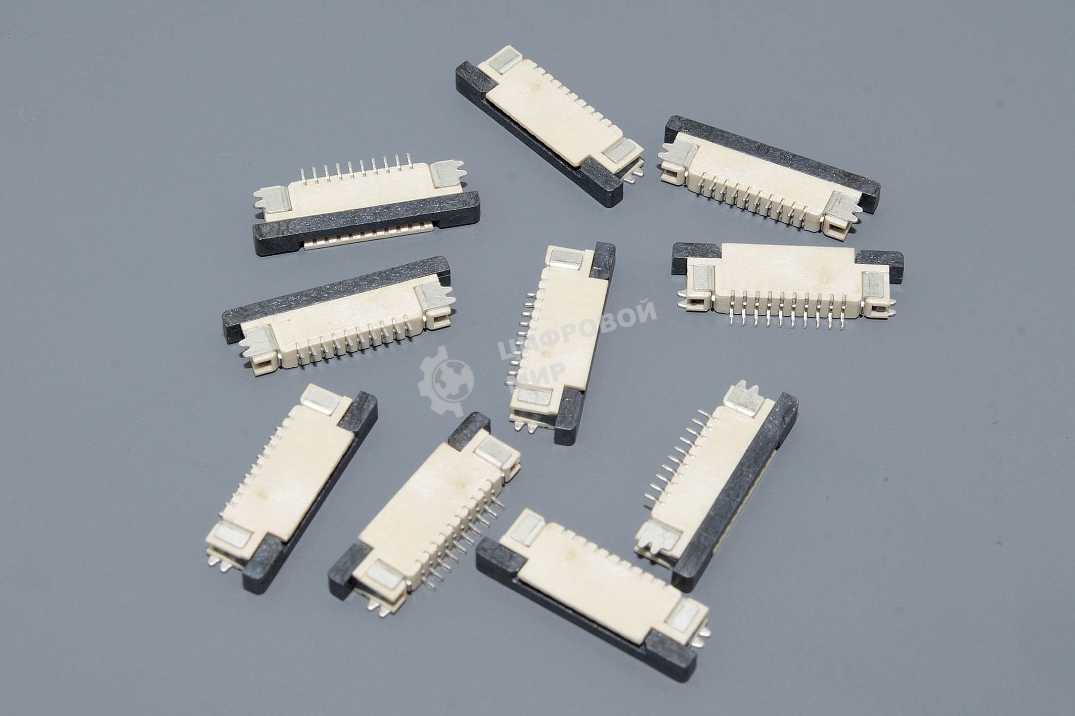 Разъем FPC Half Coverage Top Contact 0.8K-BS-10PWB 10 pin высота 2мм шаг 0,8мм 10 шт