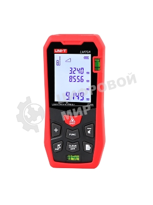 Лазерный дальномер UNI-T LM70A Диапазон расстояний (70 м); Тип дисплея (ЖК); Единицы измерения (м/фут/дюйм); Основа измерения (спереди/сзади);
