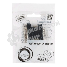Переходник Cablexpert VGA-DVI, 15M/25F, черный, пакет (A-VGAM-DVIF-01)