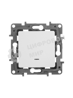 Переключатель с подсветкой, 10AX, бел. ETIKA 