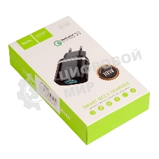 Сетевое зарядное устройство QC 3.0 HOCO HC-16255 C12Q 1 USB Выход: 5V_9V_12V, 18W черный