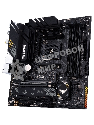 Материнская плата ASUS TUF GAMING B550M-PLUS WI-FI II, AM4, AMD B550, 4xDDR4, 4xSATA, 2xM.2, 1xPCIe 4.0 x16, 1xPCIe 3.0 x4, 1xPCIe x1, 1xDP, 1xHDMI, 1x 2.5Gb LAN, 1xUSB-C 3.2 Gen 2, 4xUSB-A 3.2 Gen 1, 2xUSB-A 2.0, 5x3.5 мм, TOSLINK, 7.1, mATX