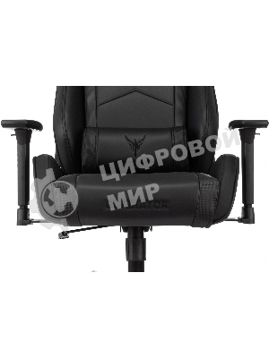 Кресло Knight Gladiator черный, экокожа, 120 кг, механизм качания