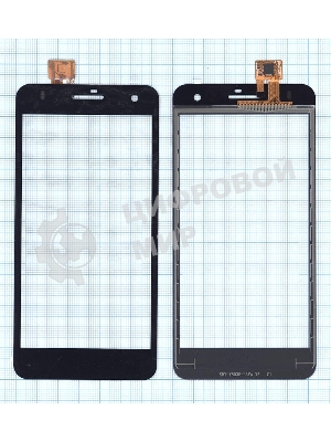 Сенсорное стекло (тачскрин) для Fly IQ4512 EVO Chic 4 Quad, черное