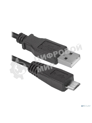 Кабель Defender USB08-06 USB 2.0 кабель для соед. USB 2.0 AM-MicroBM,1.8м, PolyBag