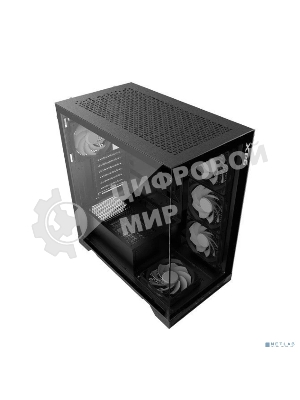 Компьютерный корпус XPG INVADER X BLACK (INVADERXMT-BKCWW) Mid-Tower Gaming ATX PC Case with Panoramic View, Tempered Glass Panels, and RGb Lighting Black