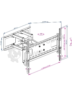 Кронштейн Kromax ATLANTIS-80 черный для LED/LCD телевизоров 32