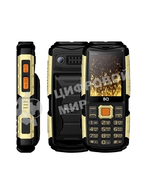 Мобильный телефон BQ-2430 Tank Power черный/золотистый