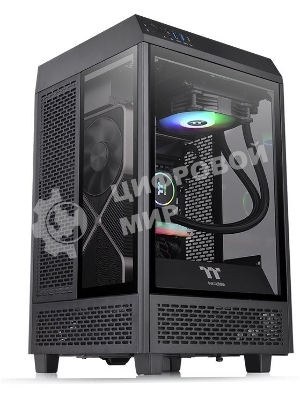 Компьютерный корпус Thermaltake The Tower 100 черный без БП ATX 2x120мм 2xUSB 3.0 1xUSB3.1 audio bott PSU