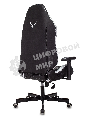 Кресло Knight Neon черный/серебряный, экокожа, 120 кг, механизм качания