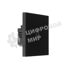 Выключатель умный Wi-Fi однокнопочный черный SECURIC