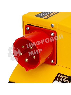 Тепловая пушка Denzel SFH-15000, 400 В, желтый, 120/9000/15000 Вт, 150 м2, термостат