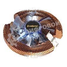 Кулер для процессора ExeGate Wizard EE91-Cu.BLUE бронзовый, 90 мм, алюминий/медь, 2200 об/мин, 22 дБ, 3 pin, 80 Вт, 45 мм