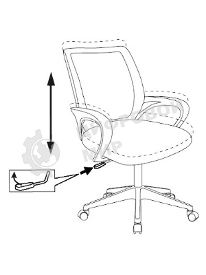 Кресло Бюрократ CH-695NLT/BLACK черный, сетка, 120 кг, механизм качания