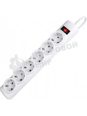 Сетевой фильтр Defender DFS 155 5.0 m, 6 розеток, белый