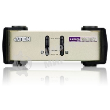 Переключатель ATEN KVM Switch CS82U-AT KVM-переключатель, VGA/SVGA+KBD+MOUSE, 1> 2 блока/порта/port PS2/USB, с KVM-шнурами PS2/USB 2х1.2м