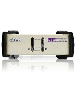 Переключатель ATEN KVM Switch CS82U-AT KVM-переключатель, VGA/SVGA+KBD+MOUSE, 1> 2 блока/порта/port PS2/USB, с KVM-шнурами PS2/USB 2х1.2м