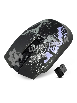 Мышь беспроводная Crown CMM-930W черный, 1600 dpi, радиоканал, USB, кнопки - 4