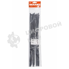 Хомут-стяжкa нeйлонoвая Rexant 400x4,8 мм, черная, упаковка 25 шт.