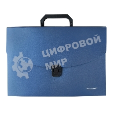 Папка-портфель Silwerhof Perlen 322716-02 6 отделений, A4, пластик, синий металлик