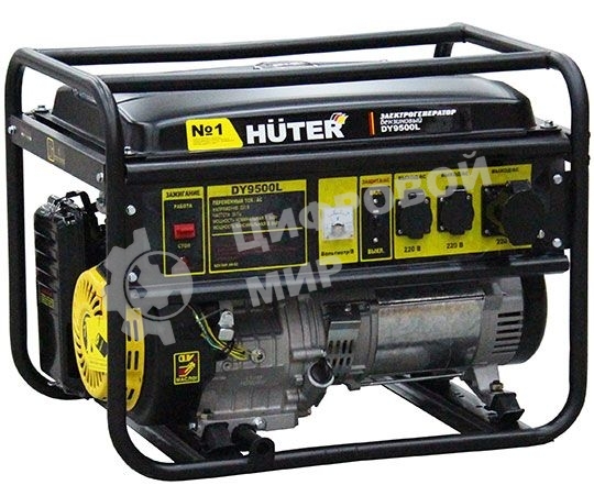 Электрогенератор бензиновый Huter DY9500L, 8 кВт, 91 дБ, 76 кг