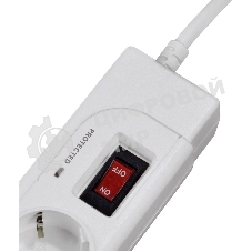 Сетевой удлинитель Hama H-121939 1.5м (4 розетки) белый (пакет ПЭ)