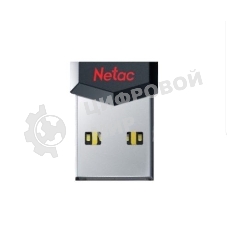 Флешка USB Netac UM81 (NT03UM81N-064G-20BK), 64Gb, USB 2.0, R/W 30/10, черный/красный