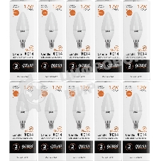 Лампа светодиодная Gauss Elementary 12Вт цок.: E14 свеча 220B 3000K св. свеч. белый теп. C37 (упак.: 10 шт)