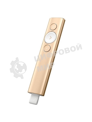 Презентер беспроводной Logitech Spotlight золотистый, радиоканал, USB, кнопки - 3