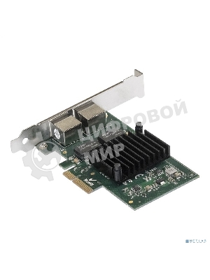 Сетевой адаптер ExeGate EXE-I350-T2V2 (PCI-E x4 v2.1, порты 2xRJ45 (медные), 10/100/1000Mbps, Gigabit NIC Intel Chipset NHI350AM2)