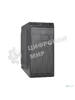 Компьютерный корпус Miditower ExeGate XP-401 Black, ATX, (без БП), 2*USB, Audio