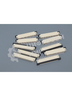 Разъем FPC Half Coverage Top Contact 1.0K-BS-20PWB 20 pin высота 2мм шаг 1мм 10 шт