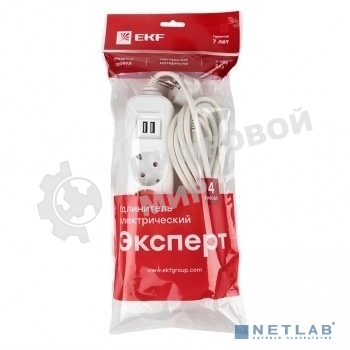 Удлинитель EKF UBA16-2USB-4-02i 