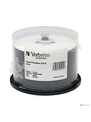 Диск CD-R Verbatim 700Mb 52x Cake Box (25шт) Printable (43439)