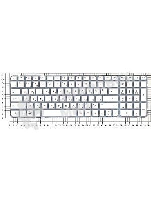 Клавиатура для ноутбука HP Pavilion G6-2000 белый без рамки