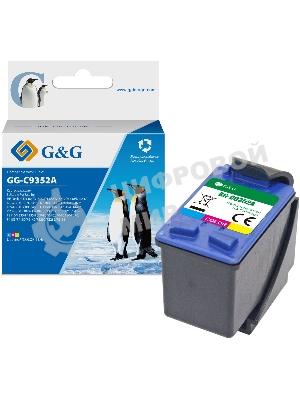 Картридж струйный G&G GG-C9352A многоцветный (11,4 мл) для HP DJ 3920/3940/D1360/D1460/D1470/D1560/D2330/D2360/D2430/D2460/F370/F375/F380/F2180/F2187/F2224/F2280/F2290/F4140/F4172/F4180/F4190