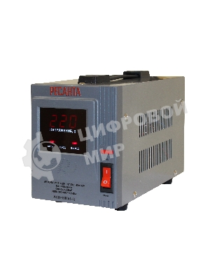 Стабилизатор напряжения Ресанта АСН-1 000/1-Ц 63/6/2 220В±8%, Габариты 237х140х170, Вес 4 кг