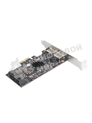 Контроллер ExeGate EXE-504 PCI-E 2.0, SATA3 RAID, 4 int+2 ext (OEM)