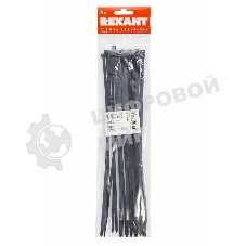 Хомут-стяжкa нeйлонoвая Rexant 300x4,8 мм, черная, упаковка 25 шт.