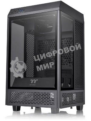 Компьютерный корпус Thermaltake The Tower 100 черный без БП ATX 2x120мм 2xUSB 3.0 1xUSB3.1 audio bott PSU