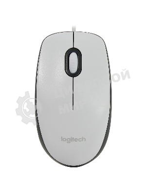 Мышь проводная Logitech M100 белый, 1000 dpi, USB, кнопки - 3