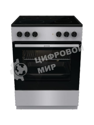 Плита электрическая Gorenje GEC6A11SG серый, конфорок 4 электрических, духовка 65 л, 60 см x 85 см x 60 см